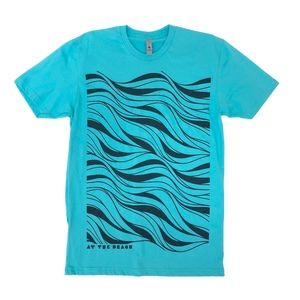 MENS BEACH TEE , SCREEN PRINTED, SOFT